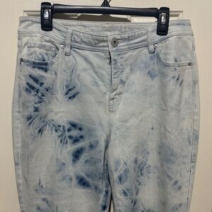 Style & Co Tie-Dye Distressed Jeans Sz 12